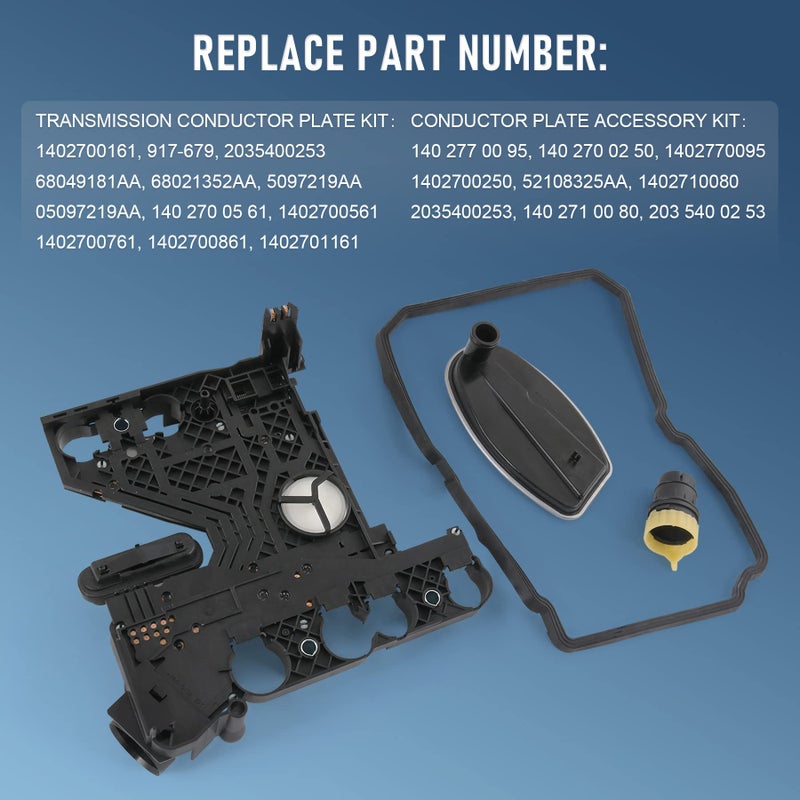 JDMSPEED Transmission Conductor Plate+Connector+Gasket+Filter Kit Compatible with Mercedes Benz 722.6 5-Speed Automatic, Replace # 1402701161, 2035400253, 68049181AA, 028780 - Image 3